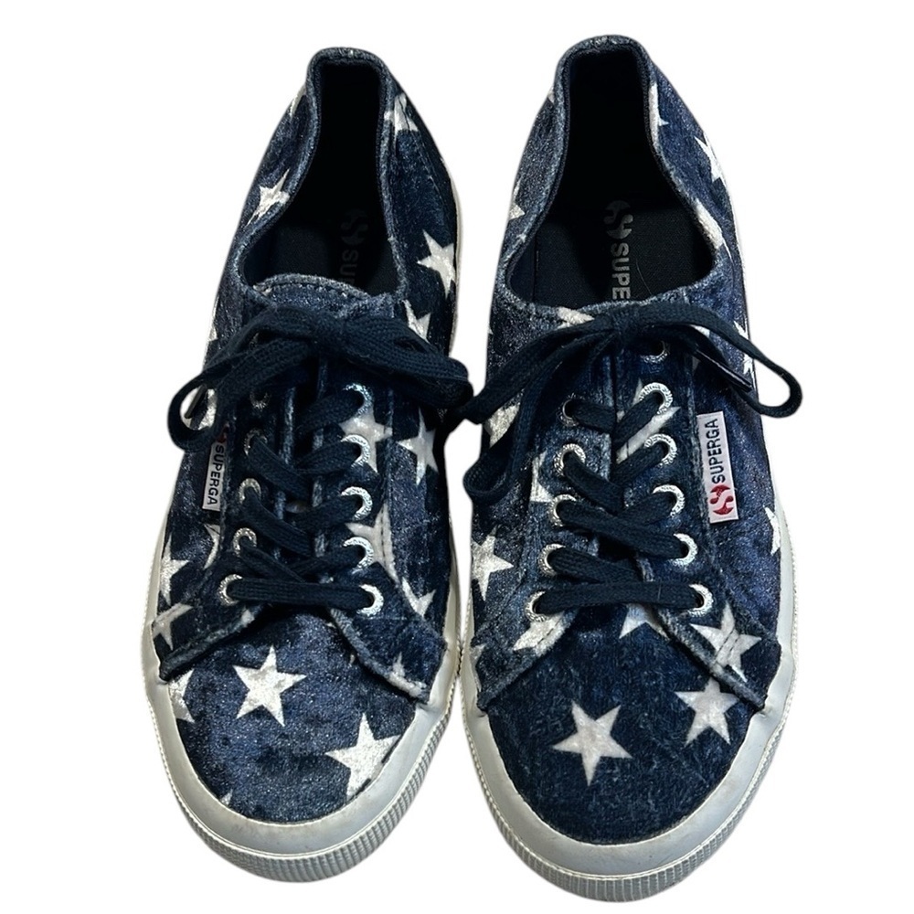 Anthropologie Superga Velvet Stars Print Cotu Fantasy Sneakers Sz-8